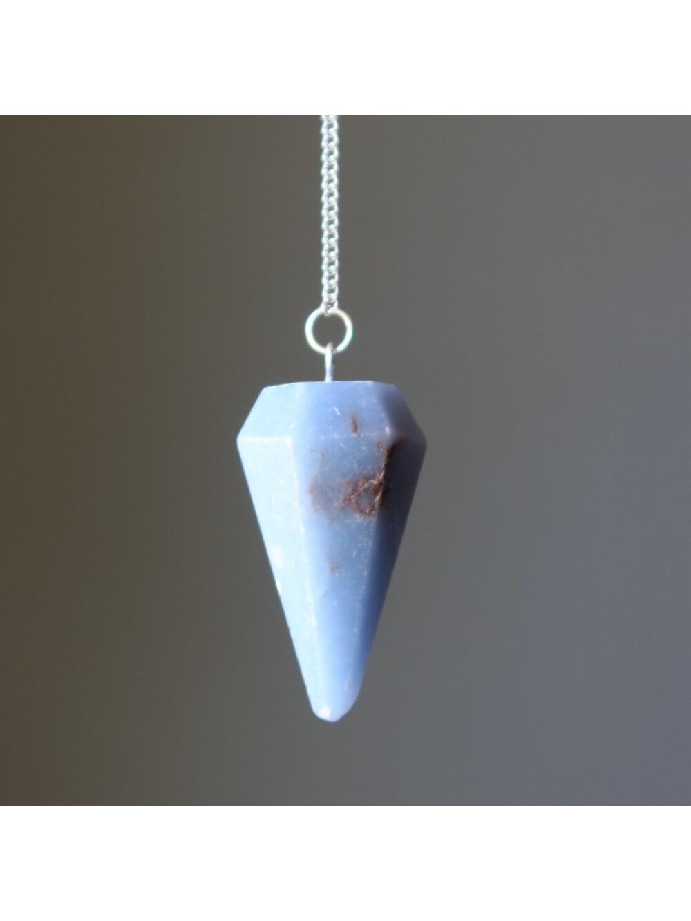 Angelite Pendulum Crystal Dowsing Divination Tool Guardian Angel Communication